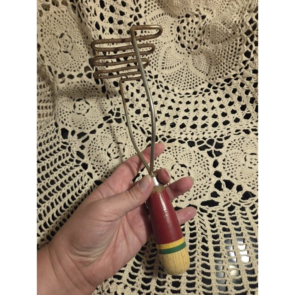 Antique Wire Coil Potato Masher Decor